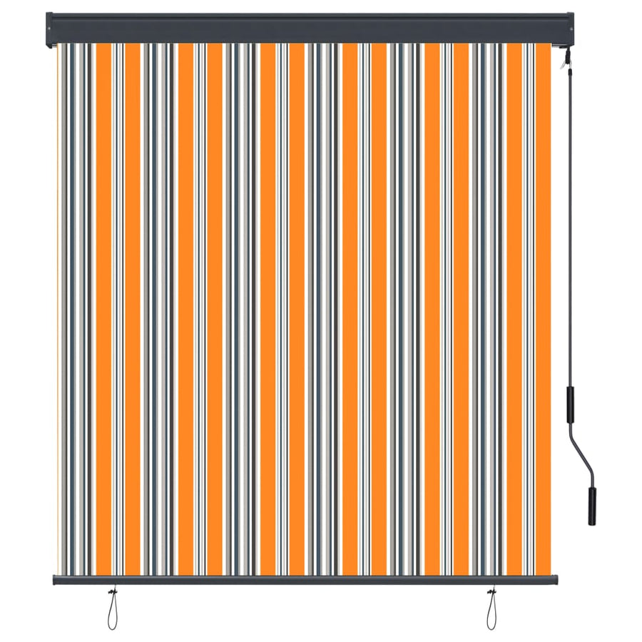 Rolgordijn voor buiten 140x250 cm geel en blauw