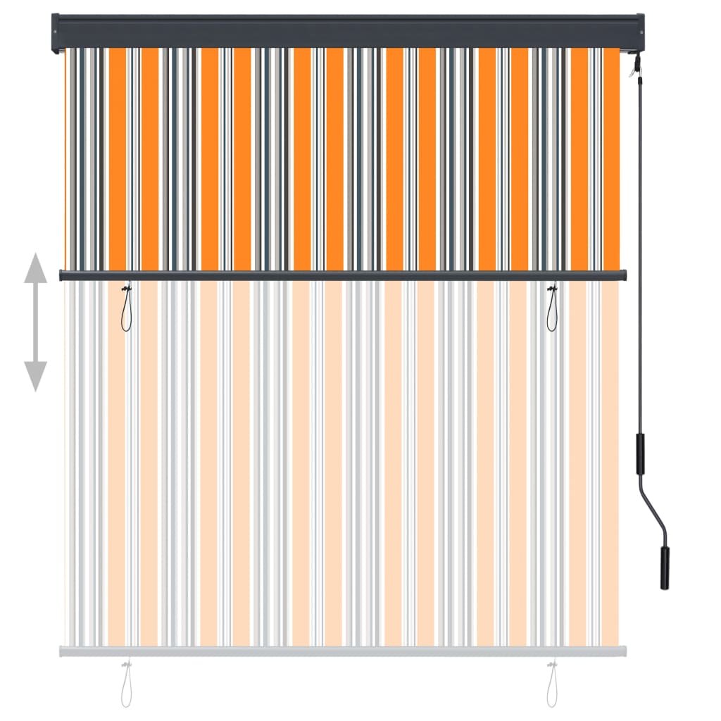 Rolgordijn voor buiten 140x250 cm geel en blauw