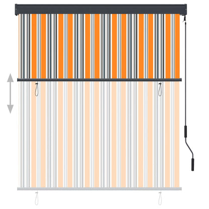 Rolgordijn voor buiten 140x250 cm geel en blauw