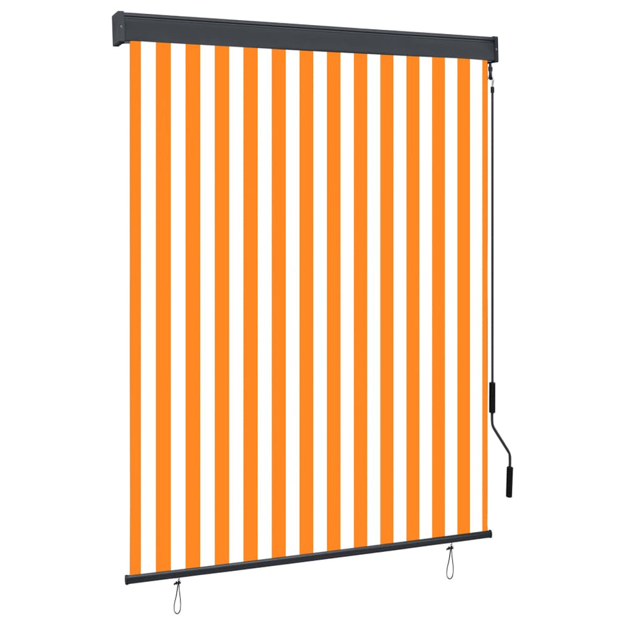 Rolgordijn voor buiten 140x250 cm wit en oranje