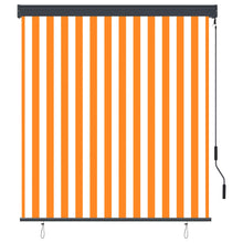 Rolgordijn voor buiten 140x250 cm wit en oranje
