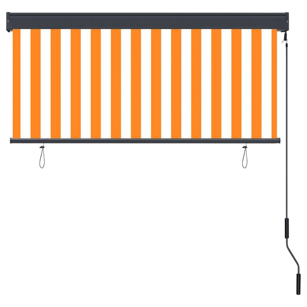 Rolgordijn voor buiten 140x250 cm wit en oranje