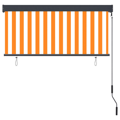Rolgordijn voor buiten 140x250 cm wit en oranje