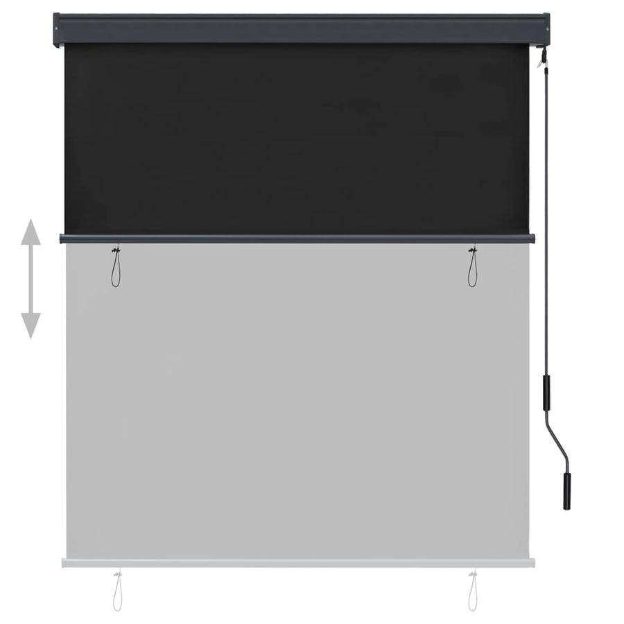 Rolgordijn voor buiten 140x250 cm antraciet