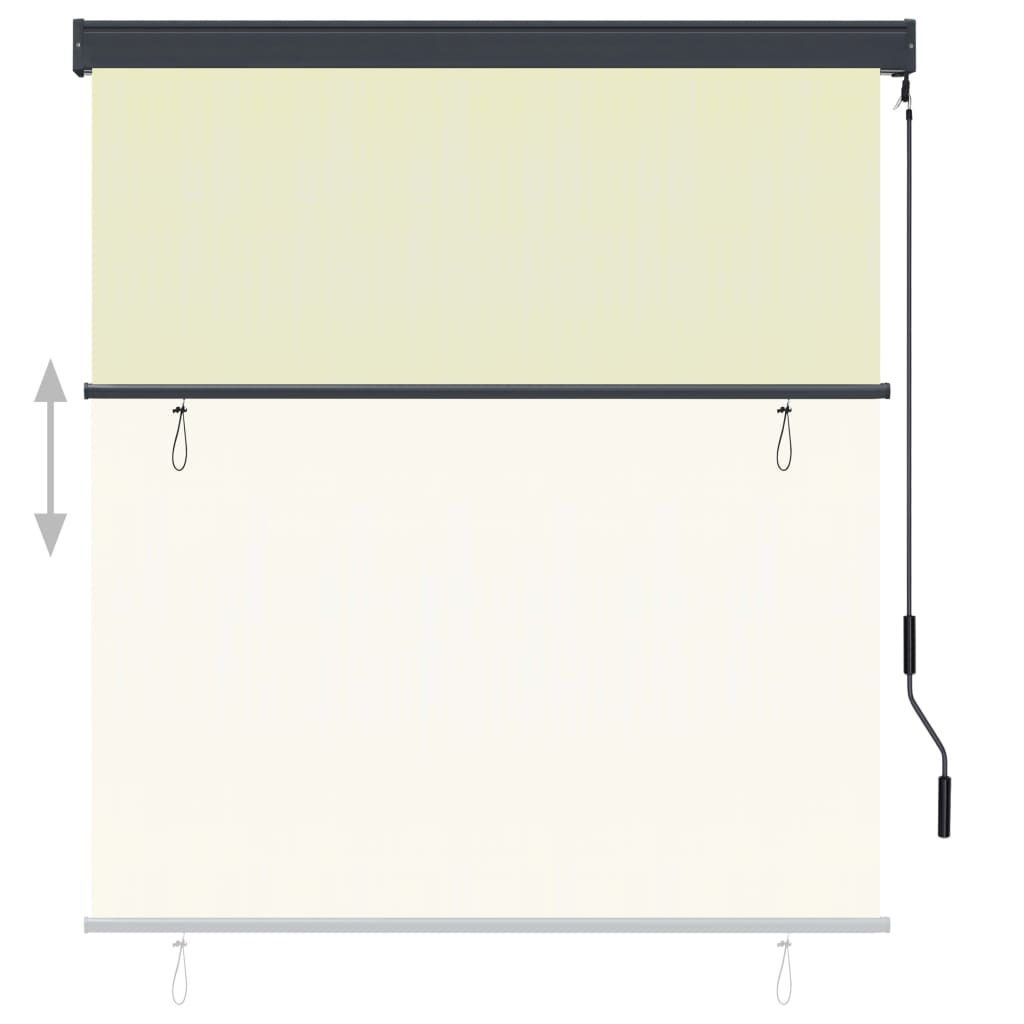 Rolgordijn voor buiten 140x250 cm crème