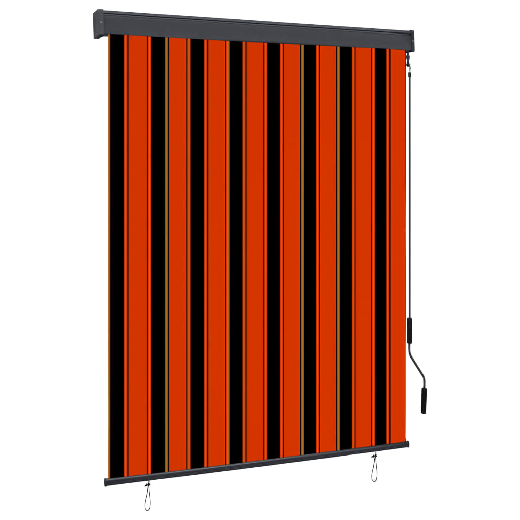 Rolgordijn voor buiten 140x250 cm oranje en bruin