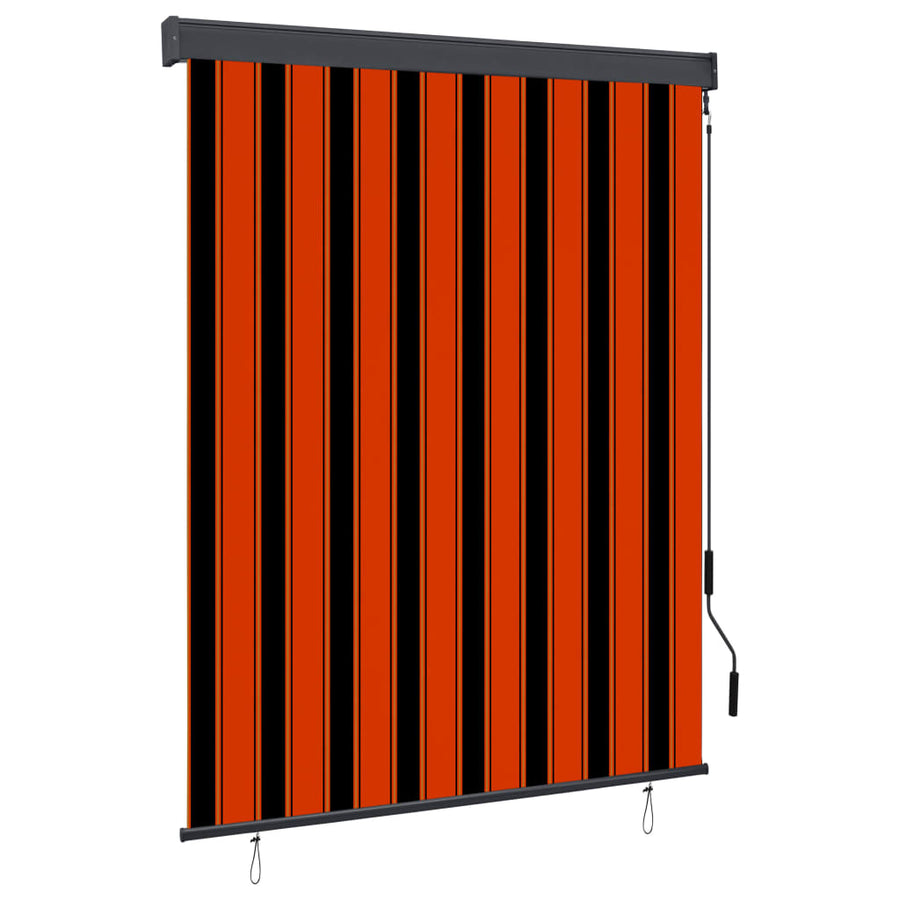 Rolgordijn voor buiten 140x250 cm oranje en bruin
