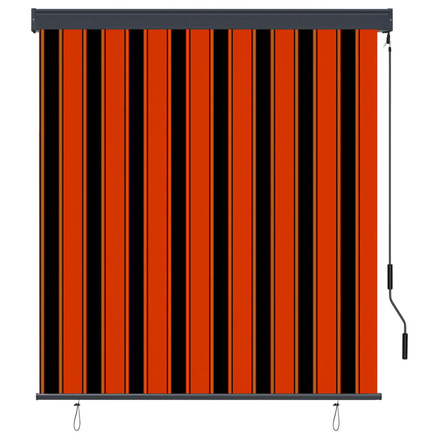 Rolgordijn voor buiten 140x250 cm oranje en bruin