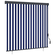 Rolgordijn voor buiten 160x250 cm blauw en wit