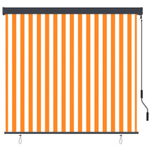 Rolgordijn voor buiten 160x250 cm wit en oranje