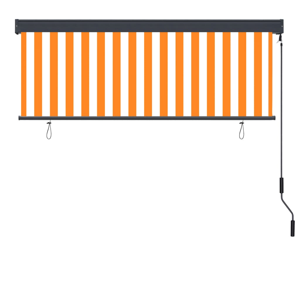 Rolgordijn voor buiten 160x250 cm wit en oranje