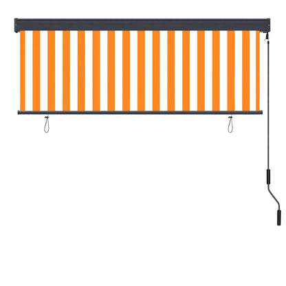 Rolgordijn voor buiten 160x250 cm wit en oranje