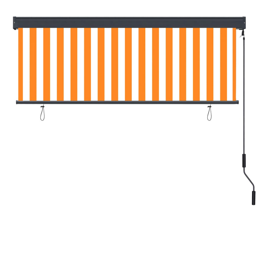 Rolgordijn voor buiten 160x250 cm wit en oranje