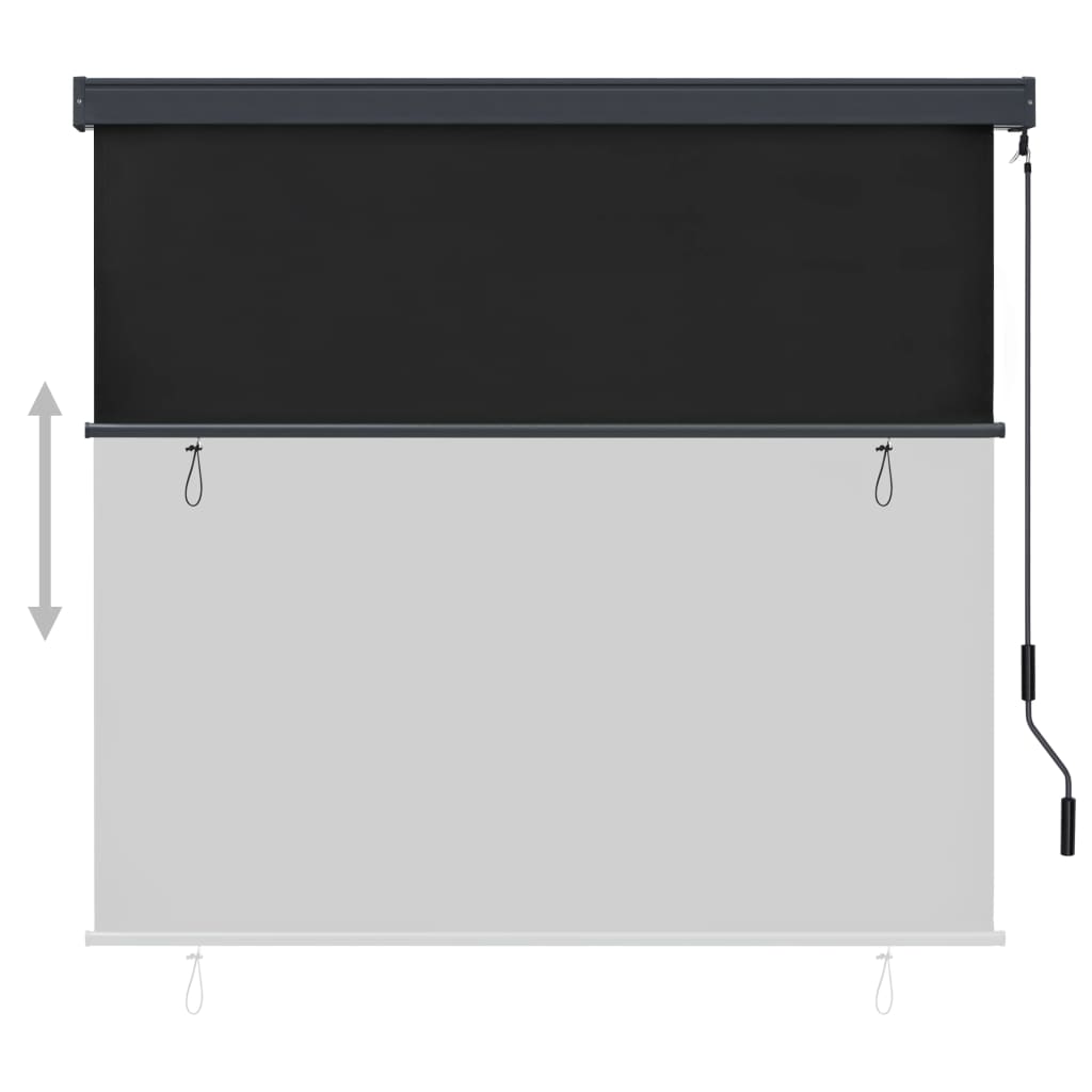 Rolgordijn voor buiten 160x250 cm antraciet