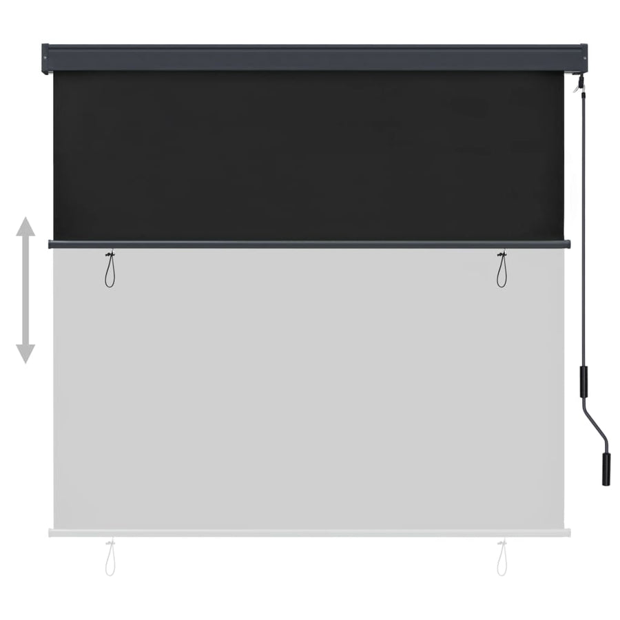 Rolgordijn voor buiten 160x250 cm antraciet