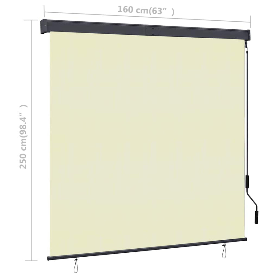 Rolgordijn voor buiten 160x250 cm crème