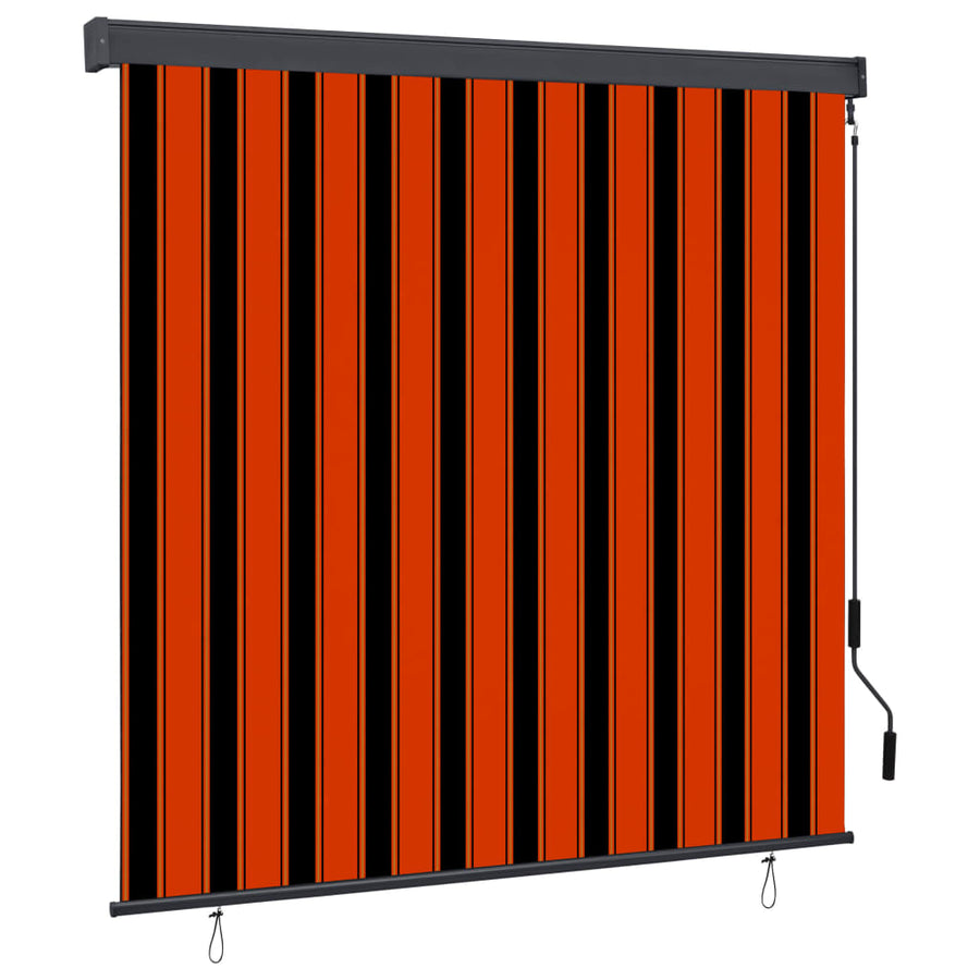Rolgordijn voor buiten 160x250 cm oranje en bruin