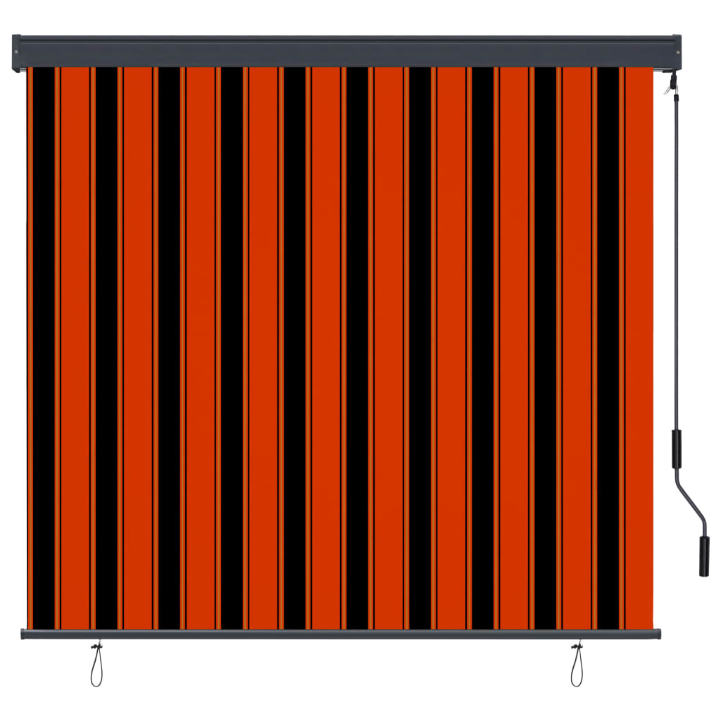 Rolgordijn voor buiten 160x250 cm oranje en bruin