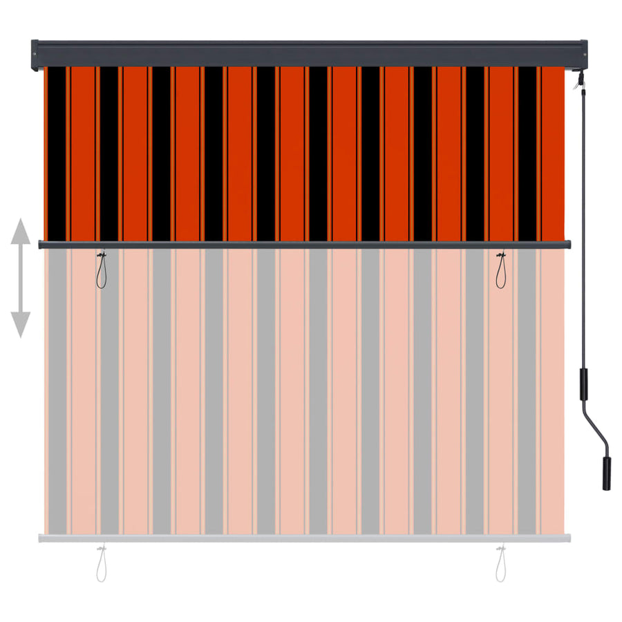 Rolgordijn voor buiten 160x250 cm oranje en bruin