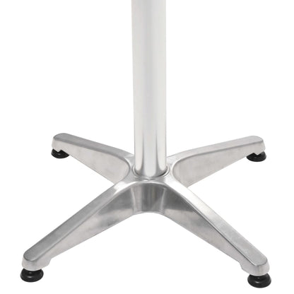Tuintafel Aluminium Zilverkleurig 60 x 60 x 70 cm