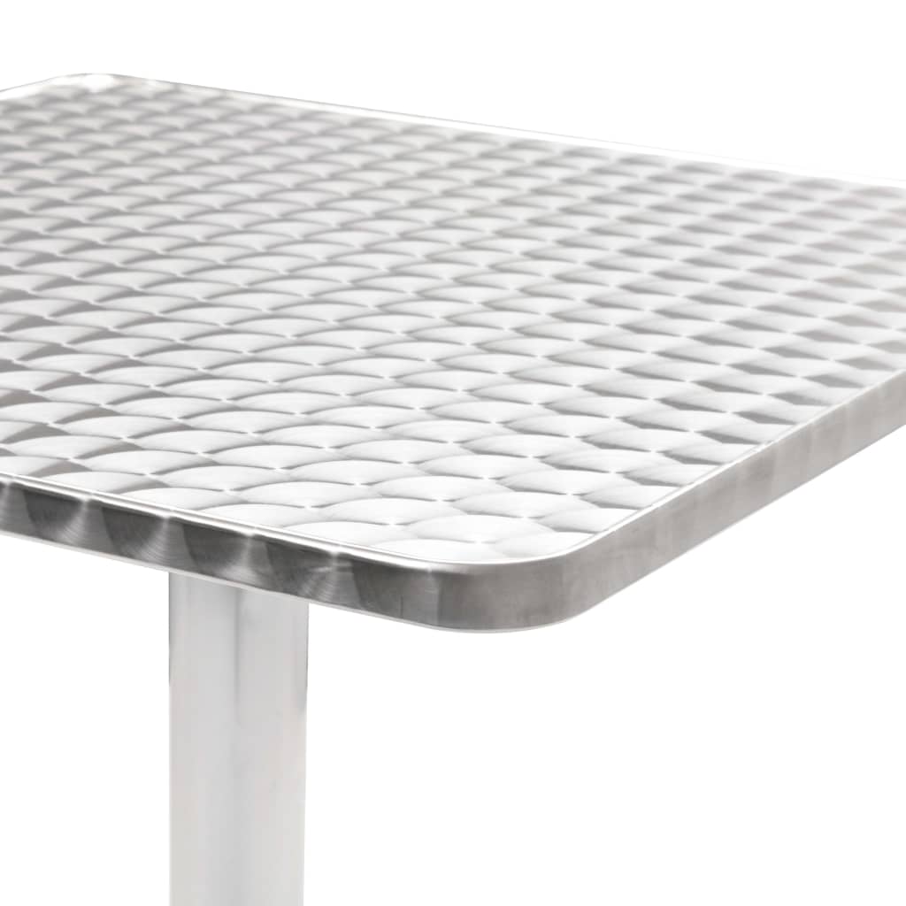 Tuintafel Aluminium Zilverkleurig 60 x 60 x 70 cm