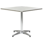 Garden Table Aluminum Silver 80 x 80 x 70 cm