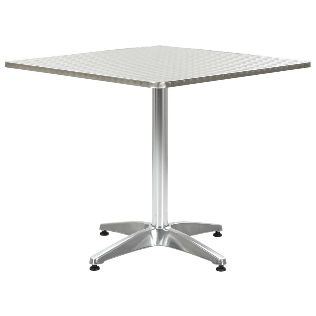 Tuintafel Aluminium Zilverkleurig 80 x 80 x 70 cm