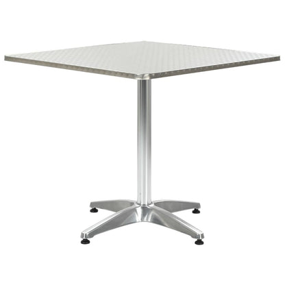 Tuintafel Aluminium Zilverkleurig 80 x 80 x 70 cm