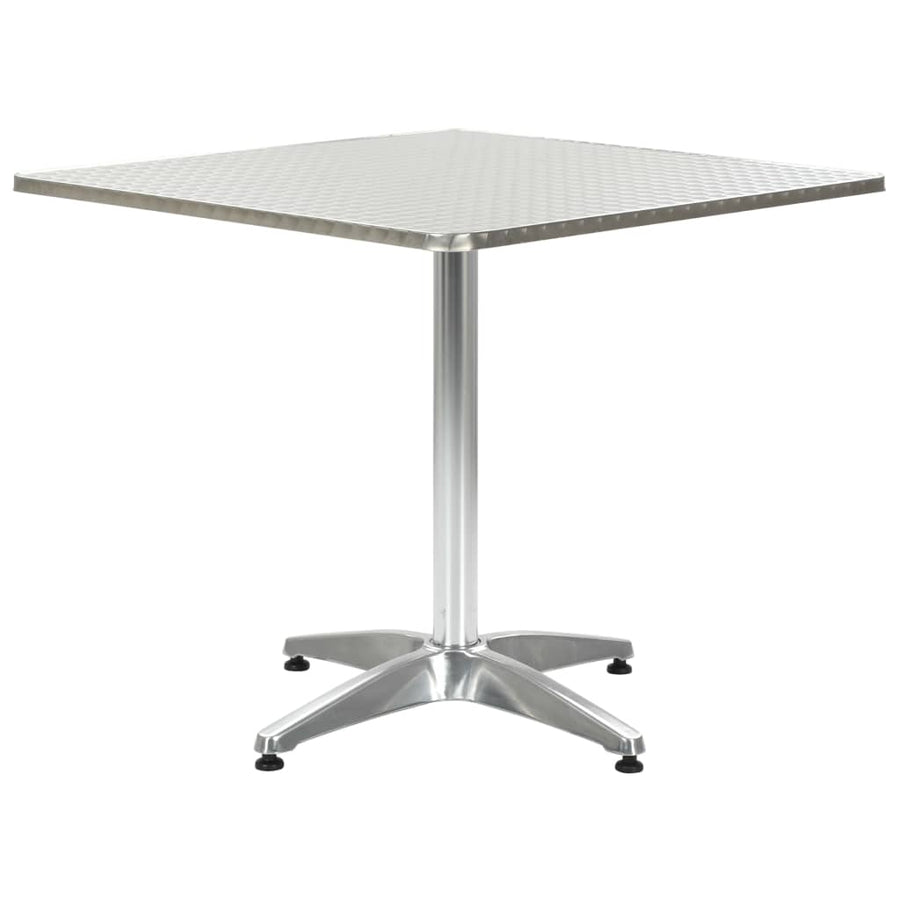 Tuintafel Aluminium Zilverkleurig 80 x 80 x 70 cm