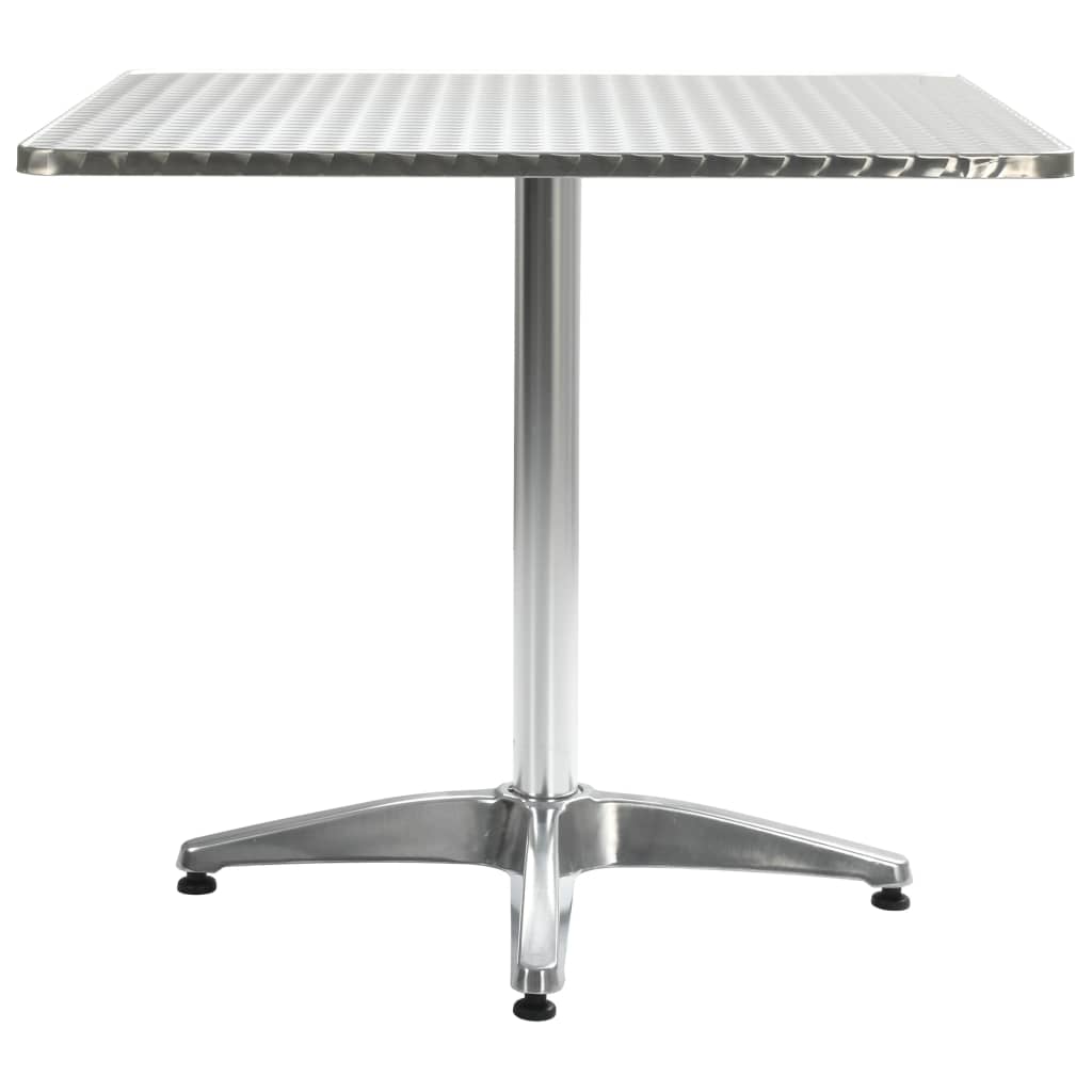 Tuintafel Aluminium Zilverkleurig 80 x 80 x 70 cm