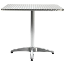 Tuintafel Aluminium Zilverkleurig 80 x 80 x 70 cm