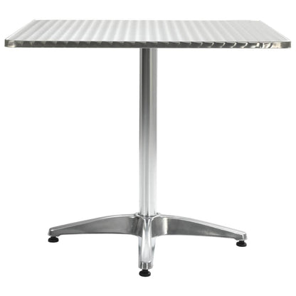 Tuintafel Aluminium Zilverkleurig 80 x 80 x 70 cm