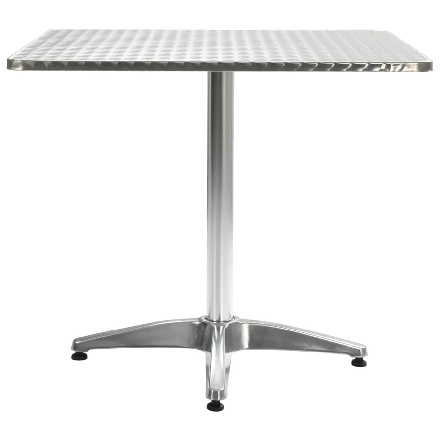 Tuintafel Aluminium Zilverkleurig 80 x 80 x 70 cm