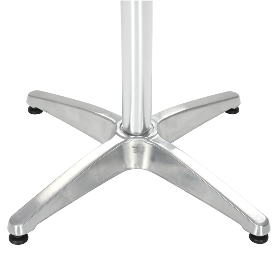 Tuintafel Aluminium Zilverkleurig 80 x 80 x 70 cm