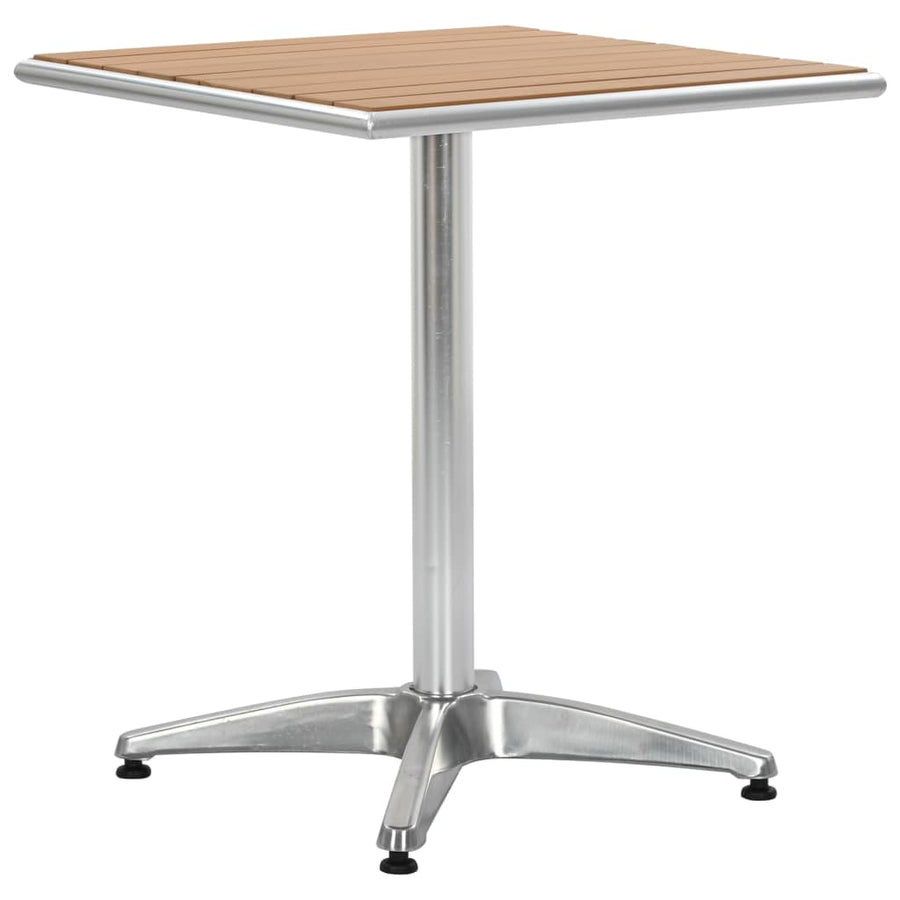 Tuintafel 60X60X70 Cm Aluminium En Hkc Zilverkleurig