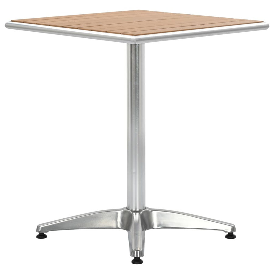 Tuintafel 60X60X70 Cm Aluminium En Hkc Zilverkleurig