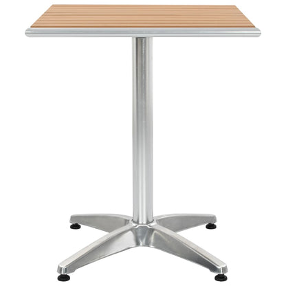 Tuintafel 60X60X70 Cm Aluminium En Hkc Zilverkleurig