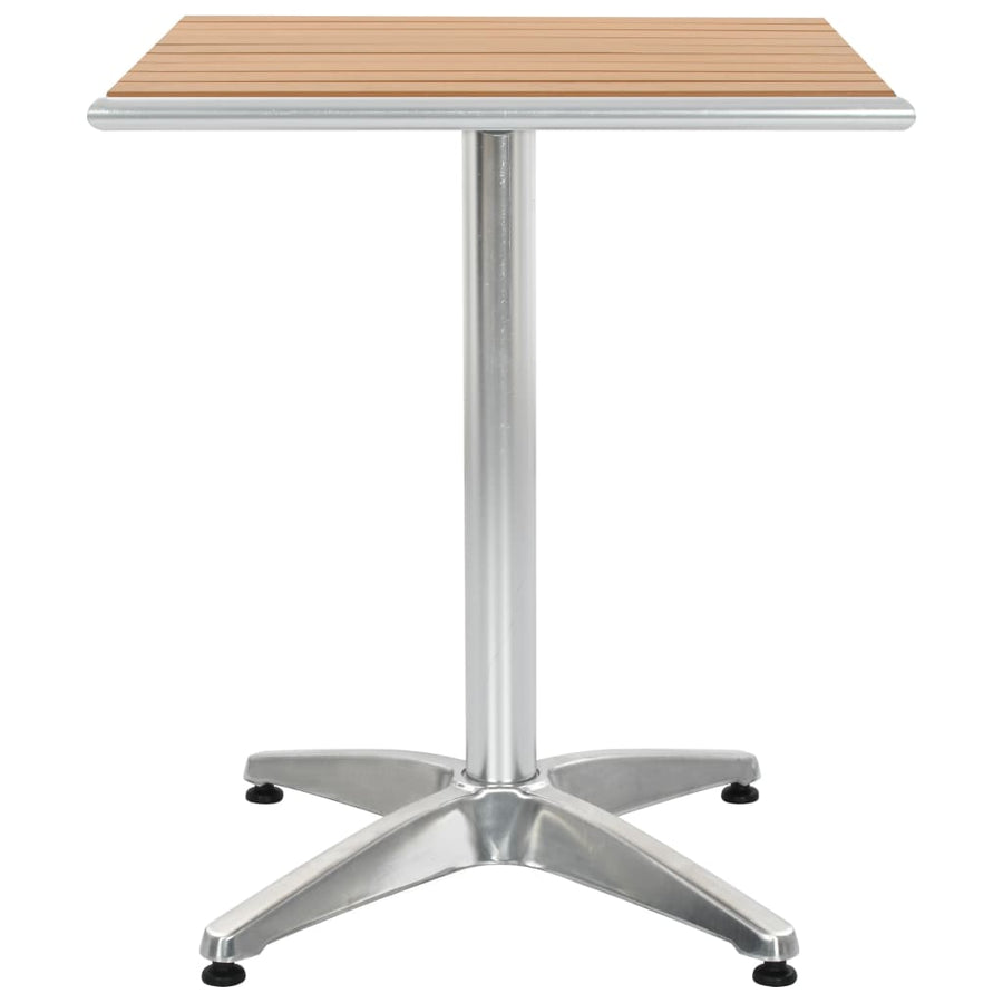 Tuintafel 60X60X70 Cm Aluminium En Hkc Zilverkleurig