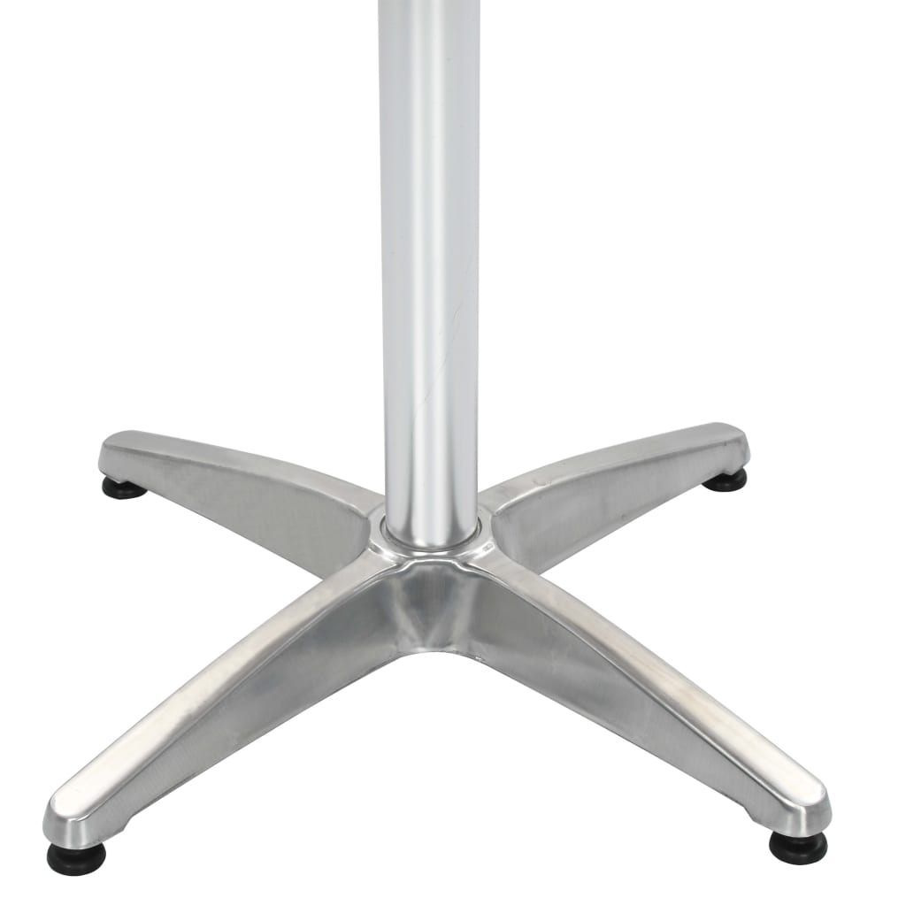 Tuintafel 60X60X70 Cm Aluminium En Hkc Zilverkleurig