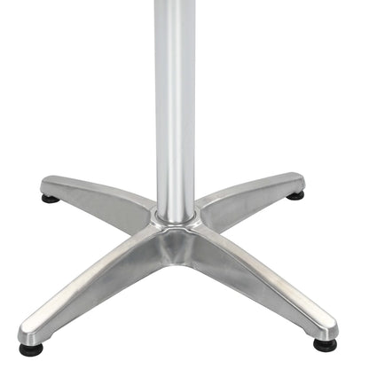 Tuintafel 60X60X70 Cm Aluminium En Hkc Zilverkleurig