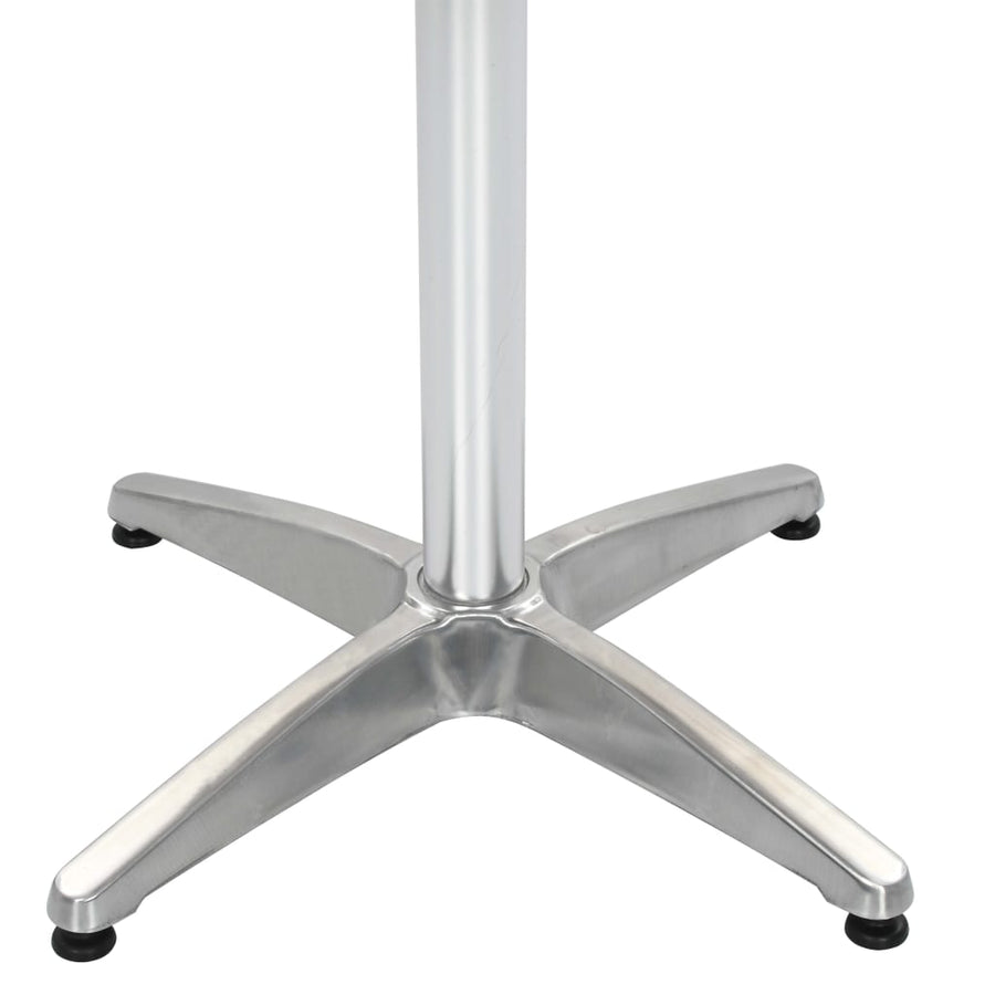 Tuintafel 60X60X70 Cm Aluminium En Hkc Zilverkleurig
