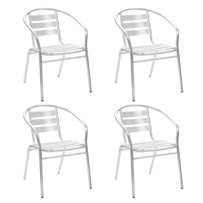 5-Delige Tuinset Aluminium Zilverkleurig