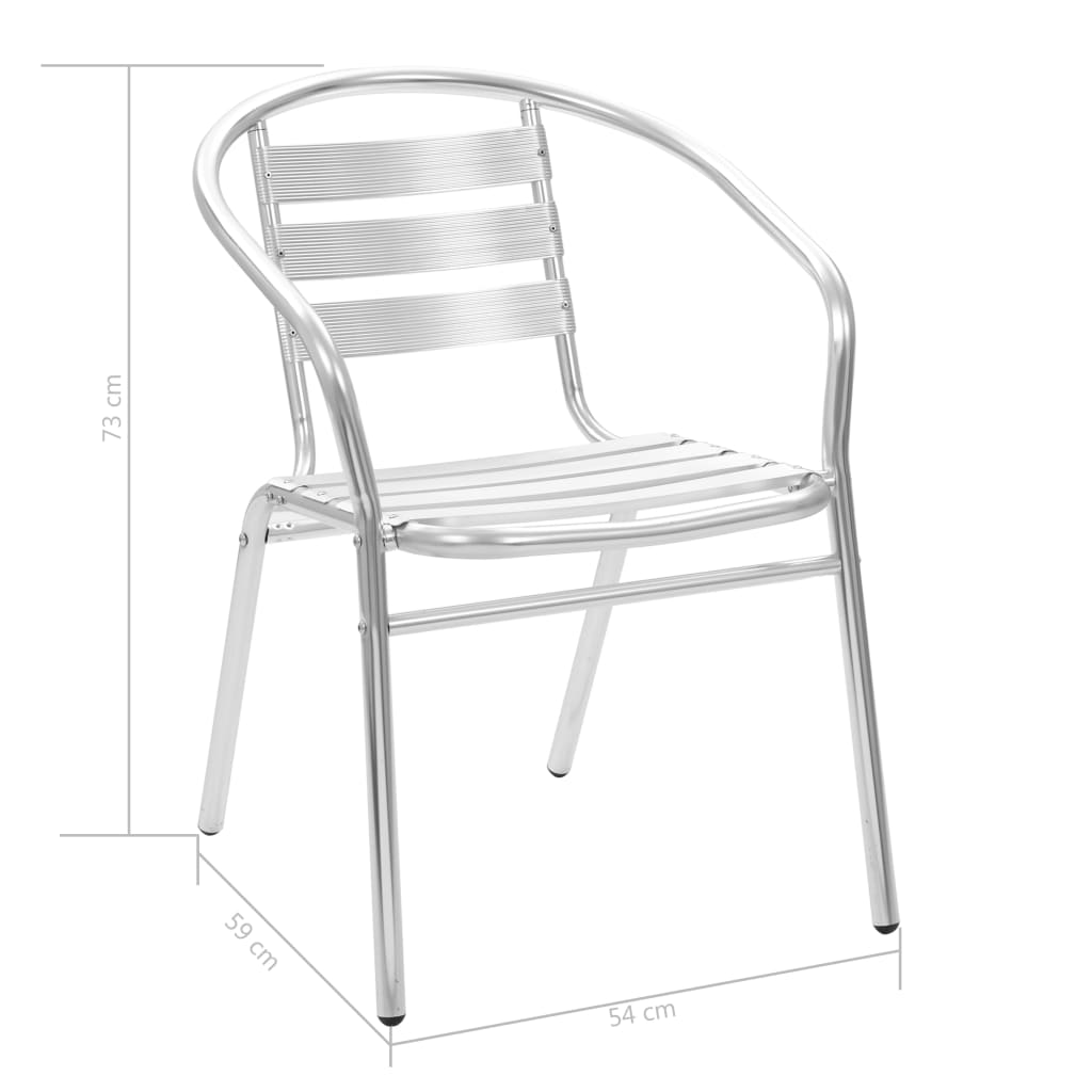 5-Delige Tuinset Aluminium Zilverkleurig
