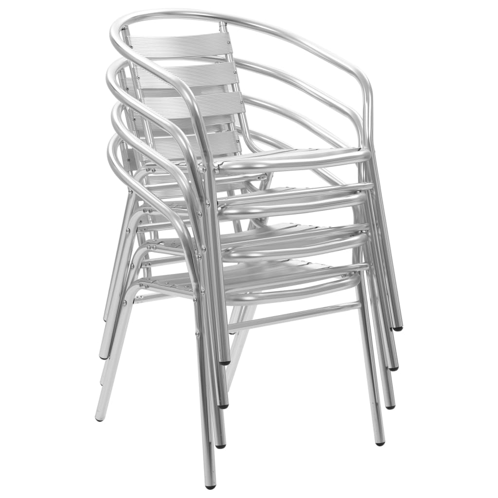 5-Delige Tuinset Aluminium Zilverkleurig
