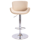 Barkruk kunstleer crèmekleurig 61-81 cm