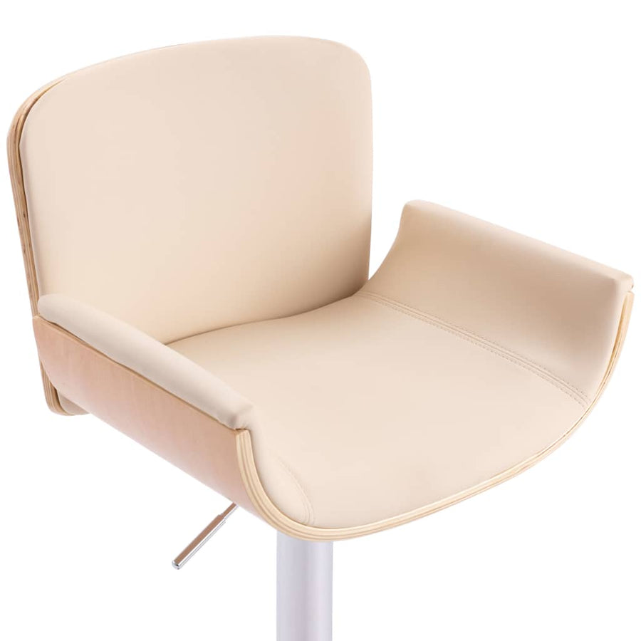 Barkruk Kunstleer Crèmekleurig light brown and cream