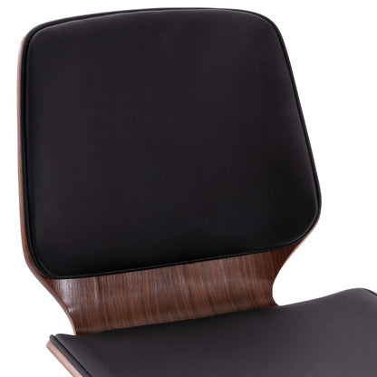 Eetkamerstoelen Kunstleer 2 Donkerbruin en zwart