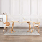 Dining chairs 2 pc bent wood and faux leather