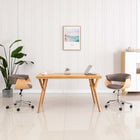 Dining chair swivel bentwood and fabric taupe