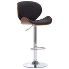 Bar stool imitation leather black